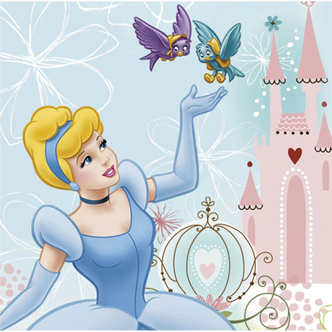 Cinderella Dreamland 10 Inch Beverage Napkin - 16/pkg