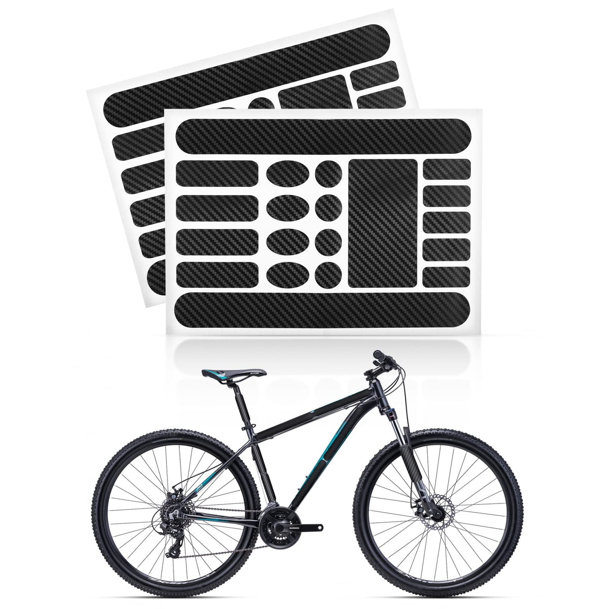 Vokmon Bicycle Frame Protection Film, Carbon Fiber Cycling Anti-rub And Scratch Paint Protection Film, MTB, Bicycle Protection Tape Decal for Mountain Road Bike Folding Frame Front Fork Bikes
