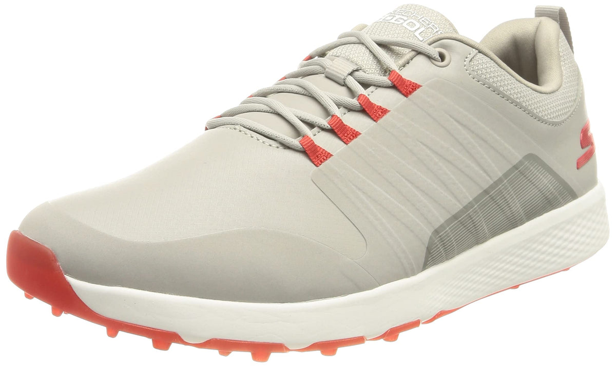 Skechers Men's Elite 4 Victory Spikeless Golf Shoe Sneaker, Gray/Red, 11 Wide