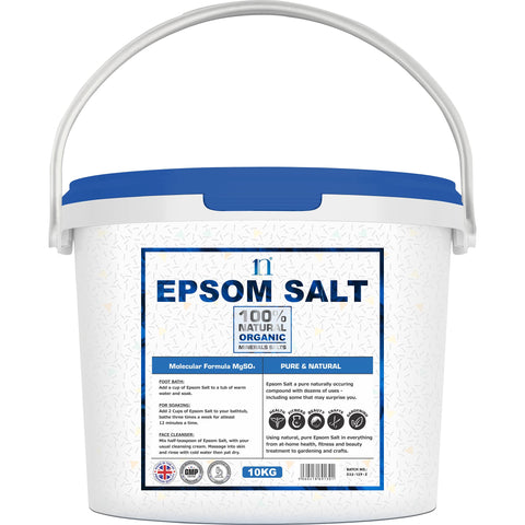 Epsom Salt 10KG Bucket Food Grade Magnesium Sulphate Bath Salts Epsom Salts Mined from Natural Deposits in Germany