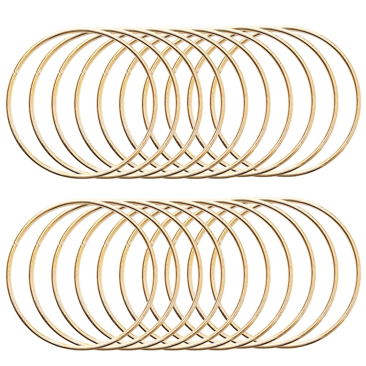 20 Pcs 3 Inch Metal Rings for Craft Gold Hoops Floral Macrame Hoops Rings for DIY Crafts Macrame Dream Catcher Supplies(Gold,3 inch)
