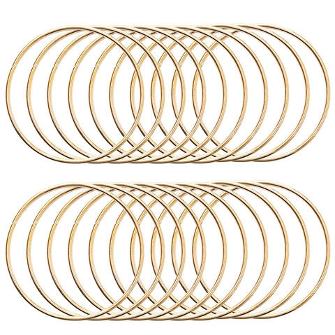 20 Pcs 3 Inch Metal Rings for Craft Gold Hoops Floral Macrame Hoops Rings for DIY Crafts Macrame Dream Catcher Supplies(Gold,3 inch)