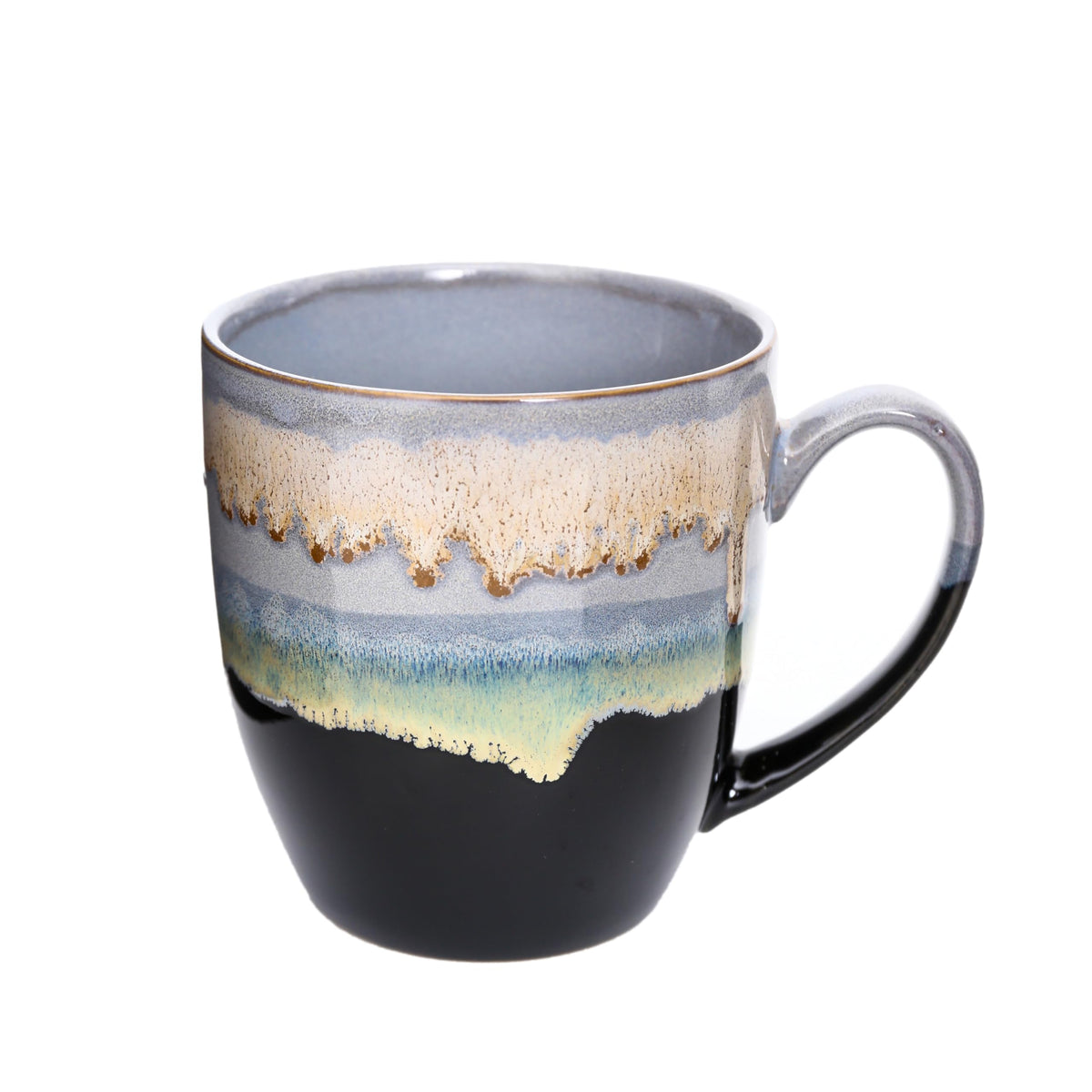hengshukeji 500ml Unique Ceramic Coffee Mug?Handmade Kiln Change Glaze Large Tea Cup for Office and Home,Coffee Mugs for Tea, Hot Chocolate, and More (Gray)