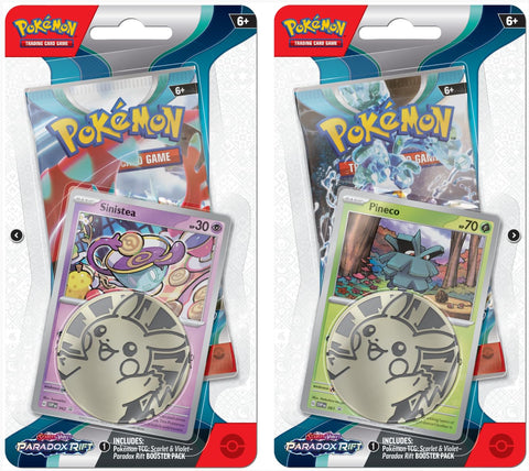 Pokemon TCG: Scarlet & Violet - Paradox Rift - Checklane Blister Pack (Random, Pineco OR Sinistea)