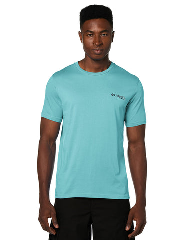 Columbia Apparel Men's PFG Graphic T-Shirt Shirt, Gulfstream/Trianagle, Medium