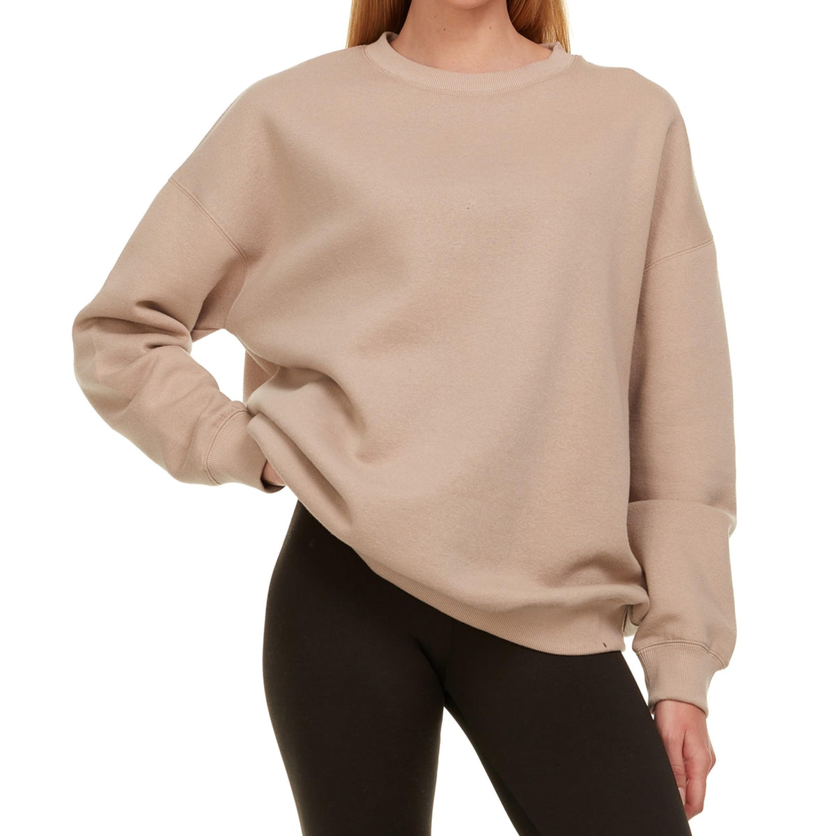Threads Connect Oversized Sweatshirt for Women - Crewneck Fleece Pullover Soft Trendy Sweatshirt