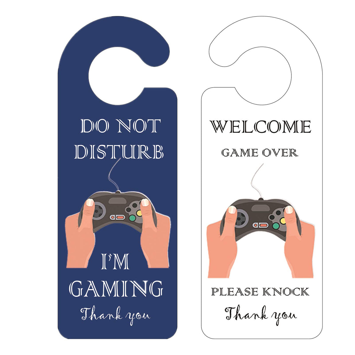 JJDOU Do Not Disturb Sign,Do Not Disturb Door Hanger Sign(2pack), Double-Sided Printed do not Disturb IM Gaming Sign for Gamer Room Decor