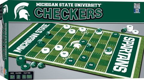 MasterPieces NCAA Michigan State Spartans Checkers Board Game, 13" x 21"