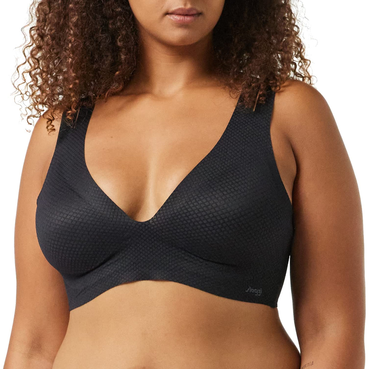 Sloggi Women's Zero Feel Flow Bralette Bustier, Black, M