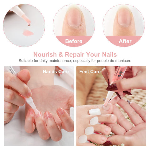 AISEELY Cuticle Oil Pen, 8PCS Nutrition Oil Pen, Cuticle Oil for Nails with Natural Ingredients, Nail Oil Cuticle for Repairing Cracked and Dry Nail