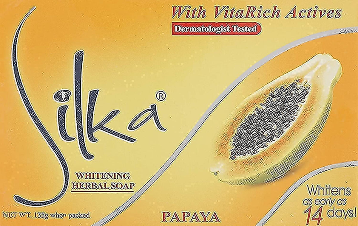 Silka Whitening Herbal Papaya Soap with Vitamin E