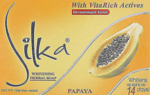 Silka Whitening Herbal Papaya Soap with Vitamin E