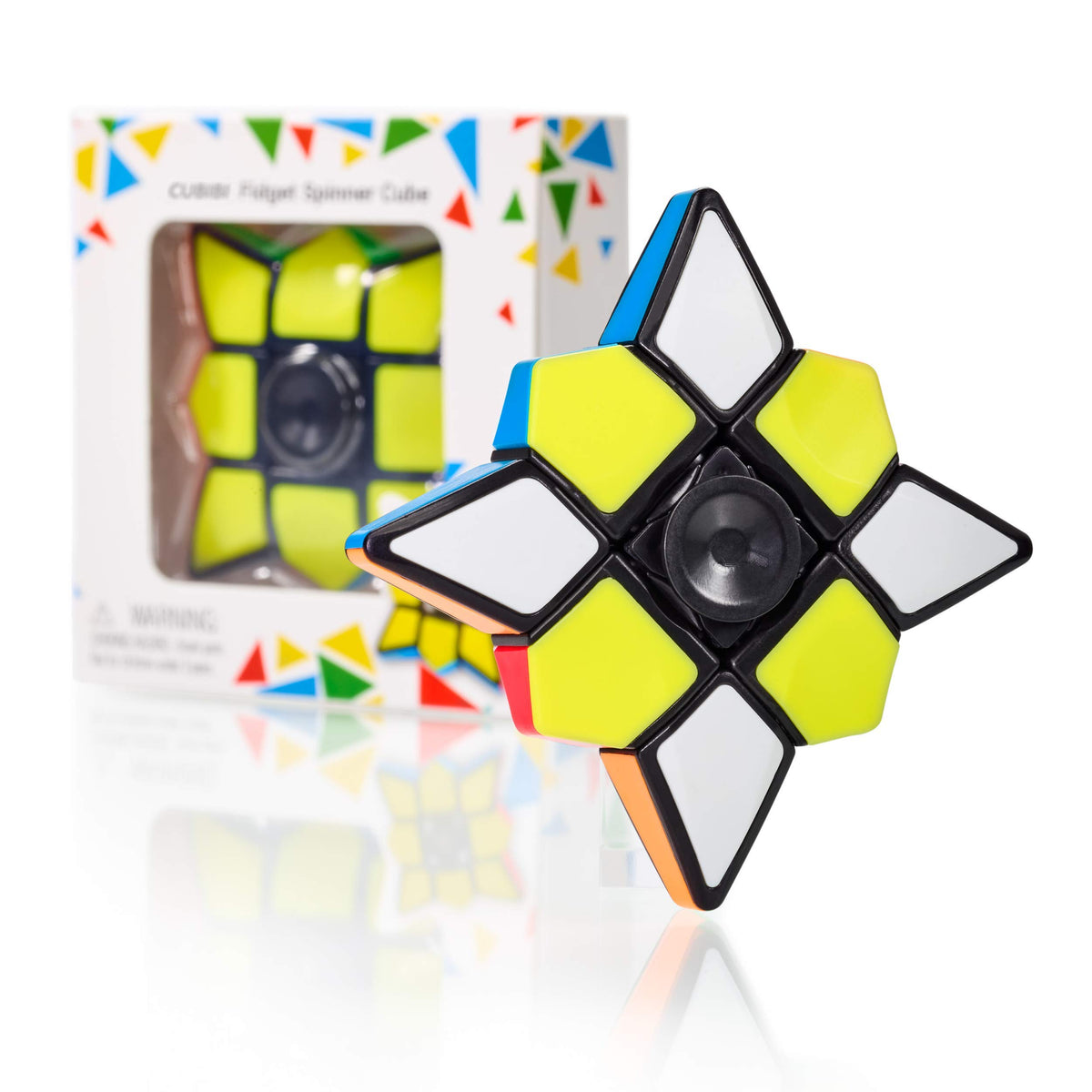 CUBIDIÃƒÆ’Ã†â€™ÃƒÂ¢Ã¢â€šÂ¬Ã…Â¡ÃƒÆ’Ã¢â‚¬Å¡Ãƒâ€šÃ‚Â® Star Fidget Cube Spinner 2 in 1 Toy, 1x3x3 Magic Speed Cube for Adults, Teens and Kids, Handheld, Lightweight, Durable for Anti-Stress Sensory, Desk Toy, Ideal as Travel Fidgeting, Spinner Toy