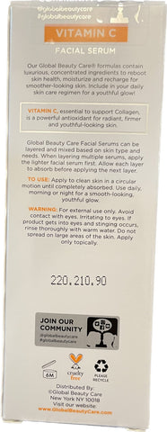 Global Beauty Care Vitamin C Facial Serum 1oz