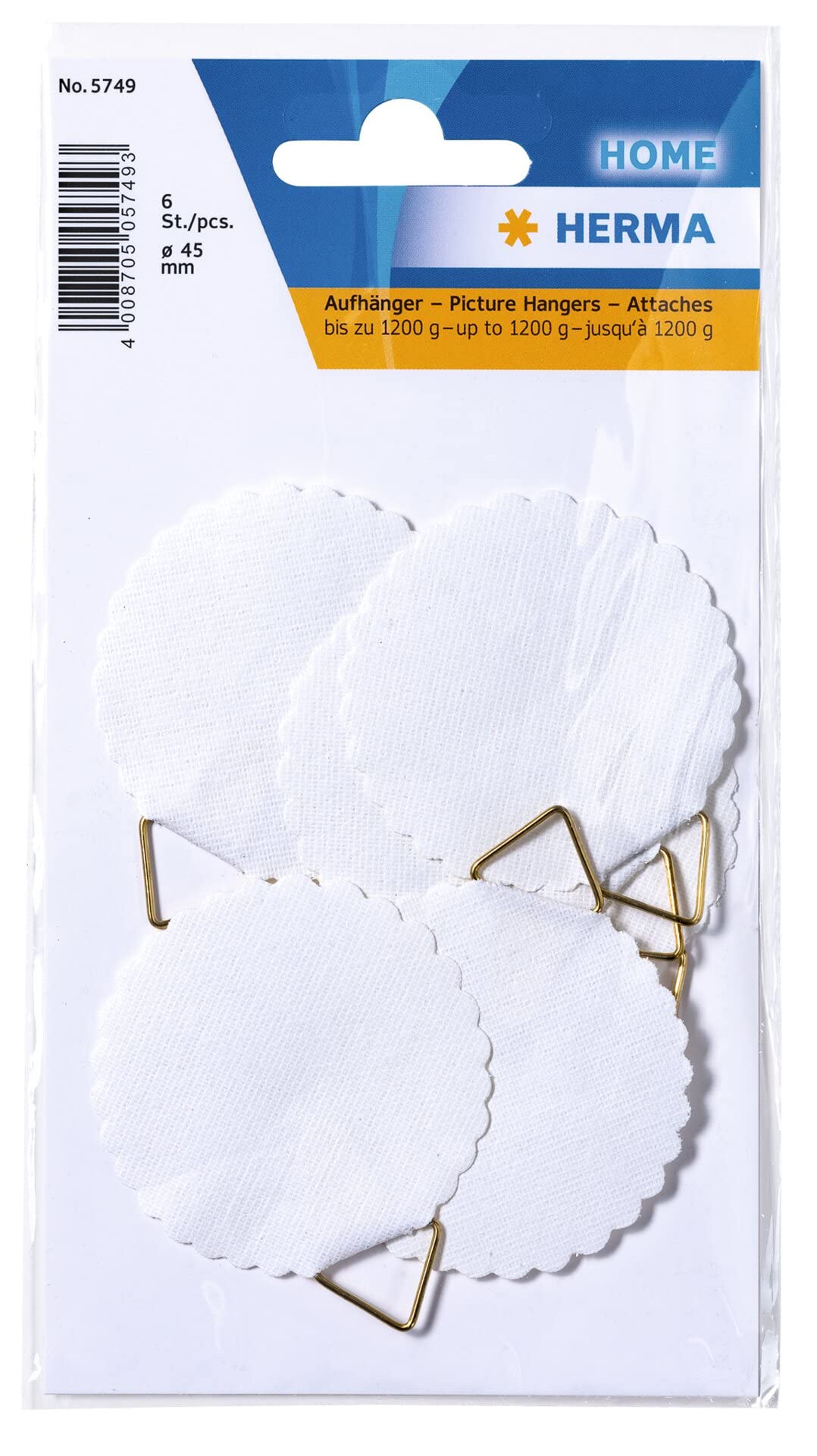 Herma 5749 45 mm Picture Hanger (Pack of 6)