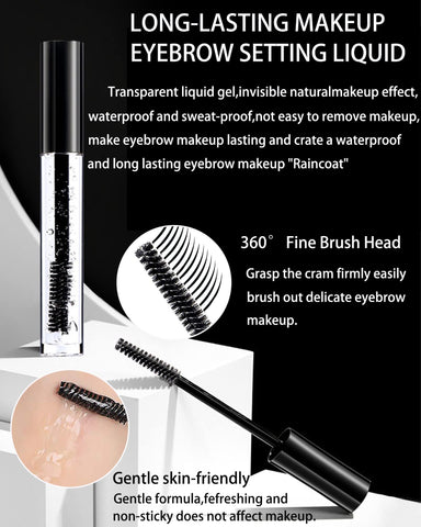 Waterproof Tinted Eyebrow Gel Blonde & Clear Eyebrow Setting Glue, Tinted Eye Brow Mascara, Long Lasting Waterproof Smudge-Proof Liquid Eyebrow Color Makeup Kit, Gift Set for Women Girl-01