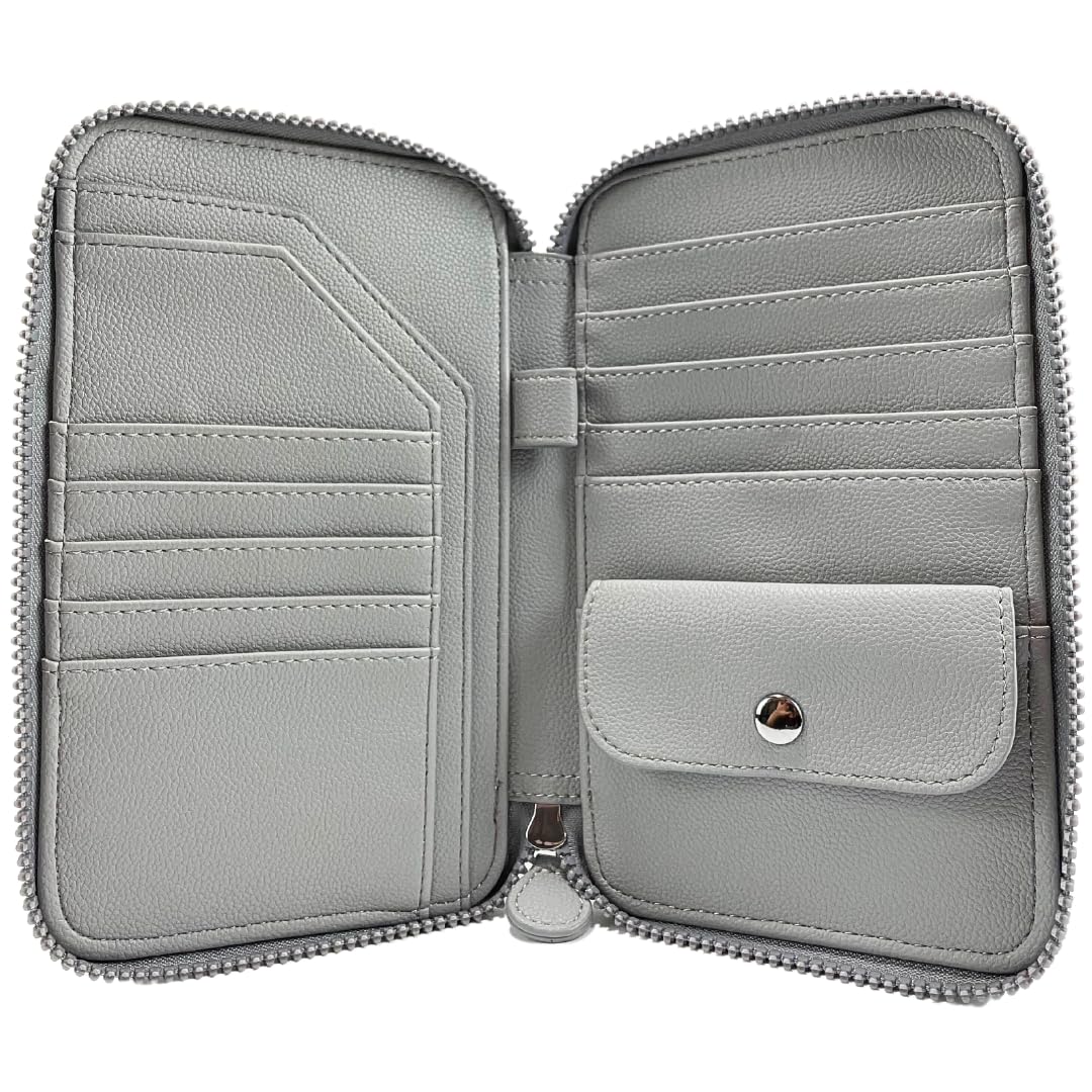 Family Passport Holder for 5 - Multiple Passport Holder w/Compartments & Slots - Leather Travel Document Holder - Sleek & Functional Passport Holder Family for Boarding Pass, or Bills