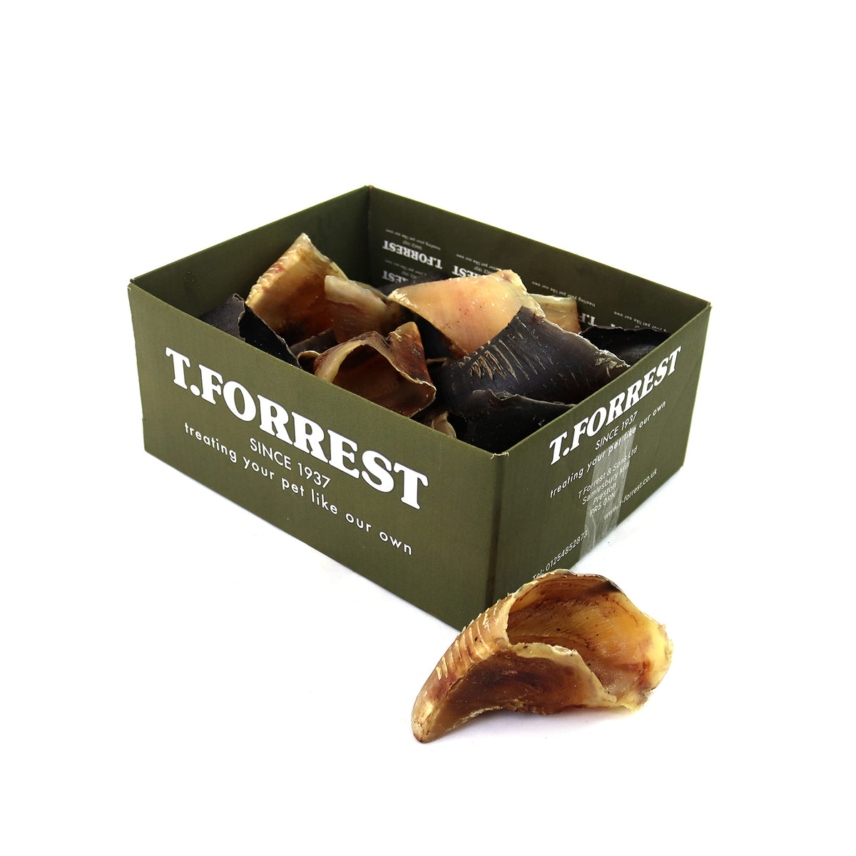 British Dried Empty Beef Cow Hooves x50 For Dogs, 100% Natural Treats, Long Lasting Grain Free Chew