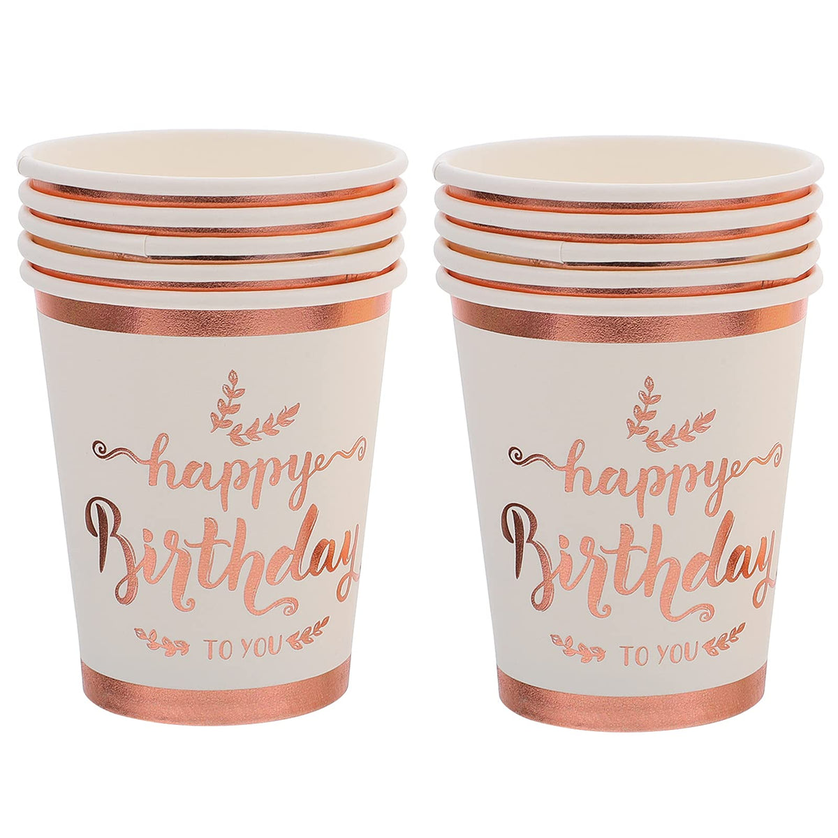 NUOBESTY Paper Coffee Cup 2 16Pcs birthday party disposable cup water cup paper tray Disposable paper cup bronzing party supplies drink cup disposable cups picnic paper cup set rose