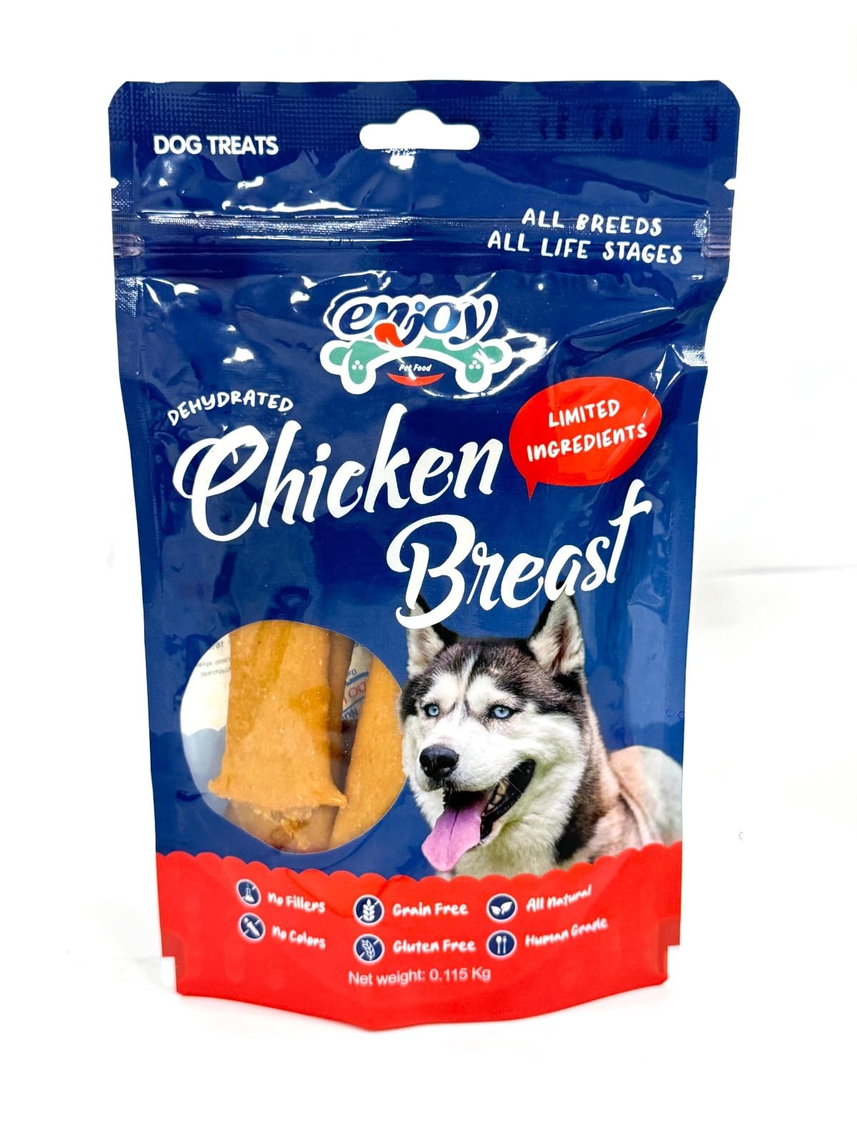 Enjoy Dehydrated Chicken Breast Dog Treats - 115 Grams