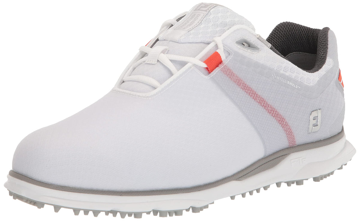 FootJoy Men's Pro|sl Sport Golf Shoe, White/Orange, 7.5 Wide