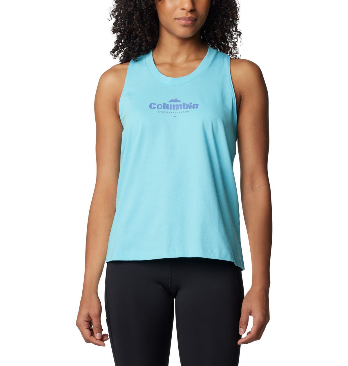 Columbia Women's North Cascades Tank, Aquamarine/Elevated High Two, Small