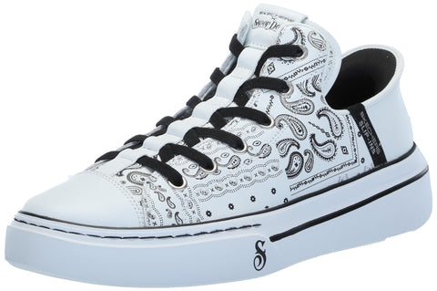 Skechers Men's Snoop Dogg: Snoop ONE-Double G Hands Free Slip-Ins Sneaker, White/Black, 12