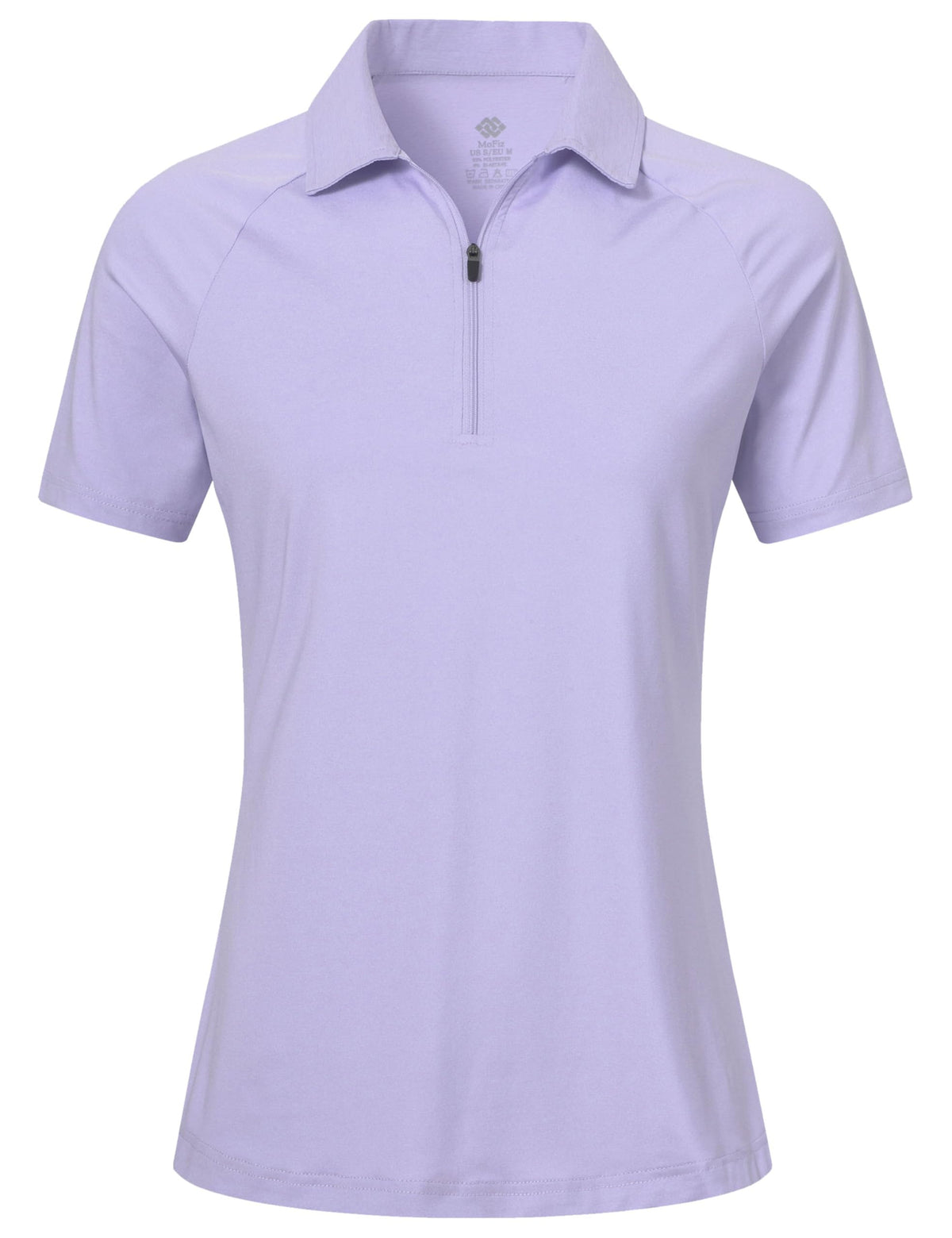 MoFiz Women's Golf Tops Short Sleeve Comfy Pullover Fishing Shirts Half-Zip Quick Dry Athletic Shirts with Collar Purple M
