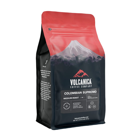 Colombia Supremo Coffee, Fair Trade, Ground, Fresh Roasted, 16-ounce