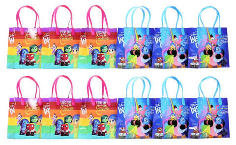DISNEY Pixar Inside Out Premium Quality Party Favor Reusable Goodie Small Gift Bags 12 (12 Bags)