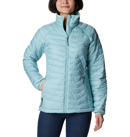 Columbia Women's Powder Lite Jacket, Puffer Jacket, Aqua Haze, Size XS