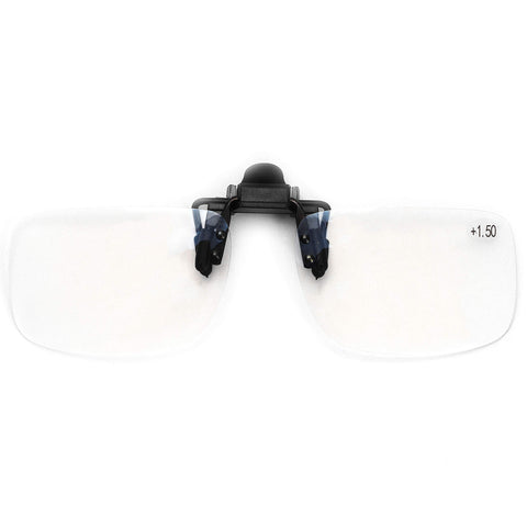Reading Glasses Clip On Flip Up Magnifying Reading Glasses Magnifiers Lenses Readers Unisex (1.5 x)