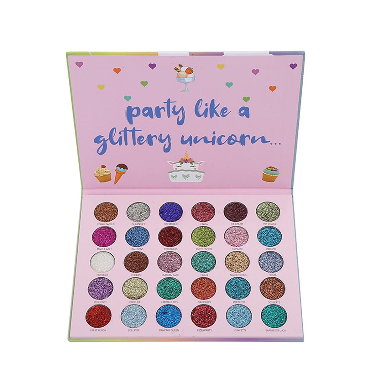 paminify Glitter Eyeshadow Palette Pressed Pigmented Mineral Ultra Makeup Long Lasting Waterproof Sparkle Mermaid Shimmer Eye Shadow Palette,30 Colors