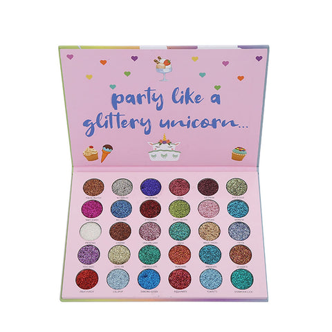 paminify Glitter Eyeshadow Palette Pressed Pigmented Mineral Ultra Makeup Long Lasting Waterproof Sparkle Mermaid Shimmer Eye Shadow Palette,30 Colors