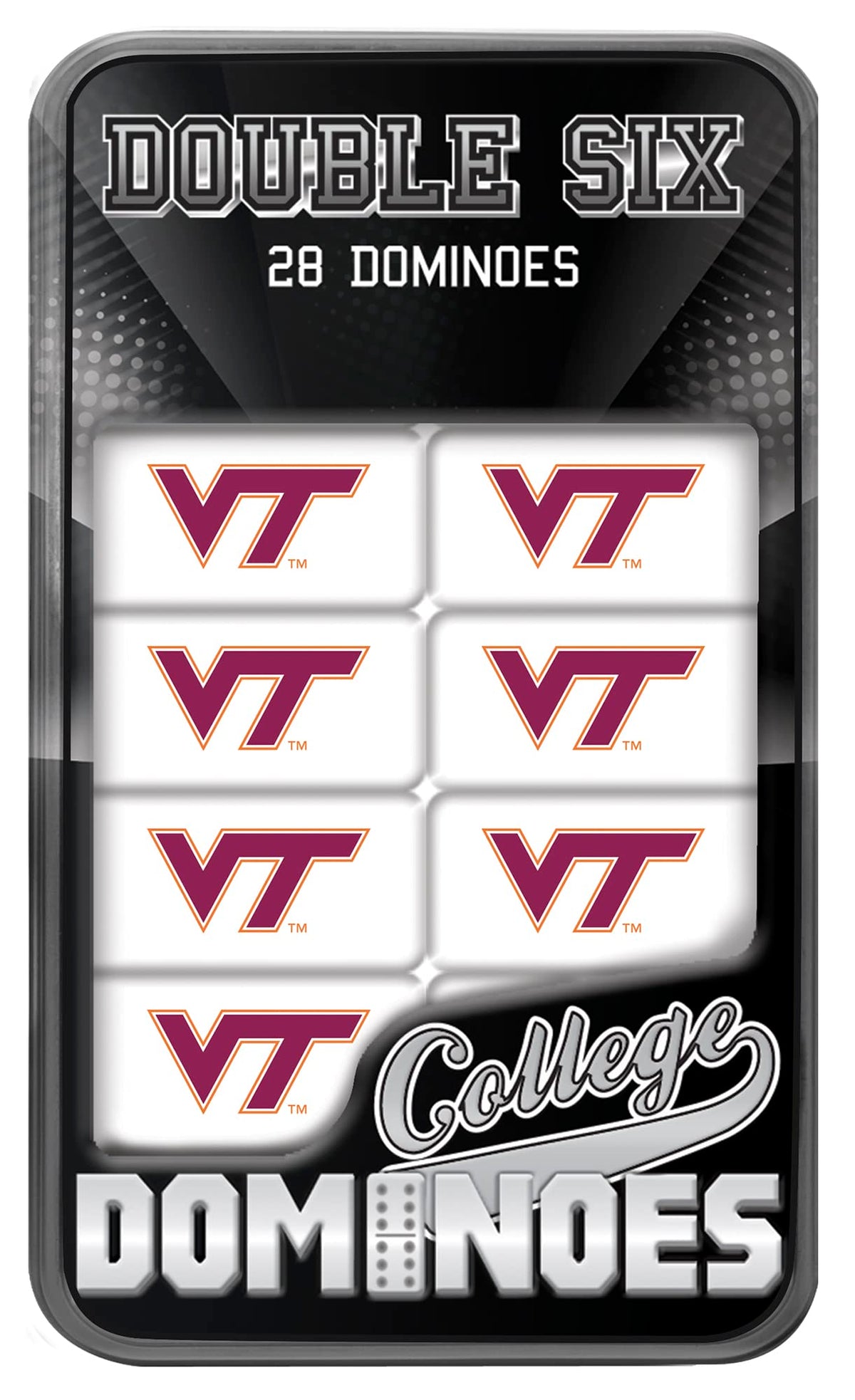 MasterPieces NCAA Virginia Tech Hokies Collector Edition Double Six Dominoes