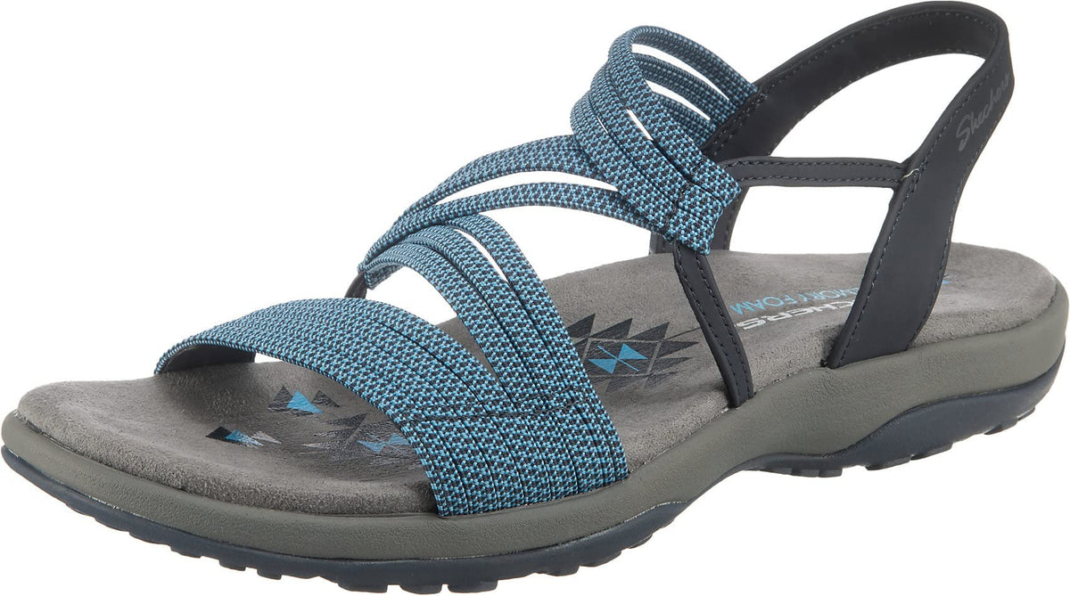 Skechers Women's Reggae Slim-Skech Appeal Sandal, Navy, 11 M US