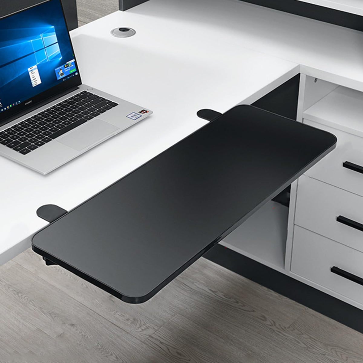Chaoyilian Keyboard Extension Table,Keyboard Platform Extender,Clamps Desk Extension Shelf,Foldable Desk Extender,Punch-Free Clamp On,Keyboard Drawer Tray,Table Mount Armrest Shelf,Elbow Arm Support