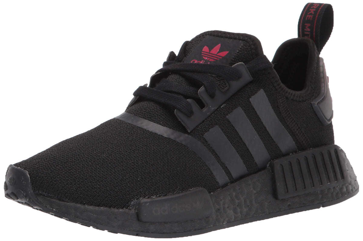 adidas Originals Women's NMD_R1 Sneaker, Black/Black/Scarlet, 6.5