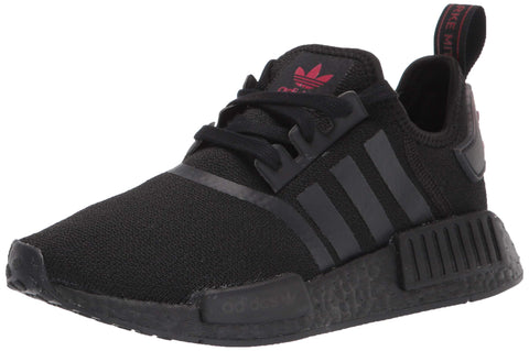 adidas Originals Women's NMD_R1 Sneaker, Black/Black/Scarlet, 6.5