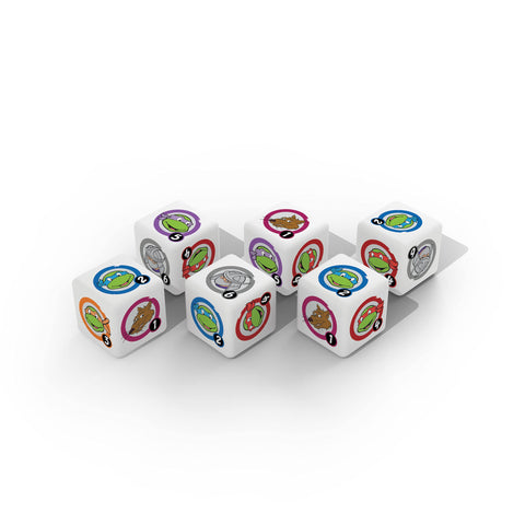 Teenage Mutant Ninja Turtles Dice Set | Collectible d6 Dice Featuring TMNT Characters - Splinter, Leonardo, Michelangelo, Raphael, Donatello, and Shredder | Officially Licensed 6-Sided Dice