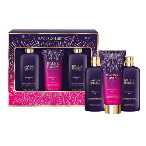 Baylis & Harding Moonlight Fig Luxury Bathing Essentials Gift Set - Vegan Friendly (Pack of 1)
