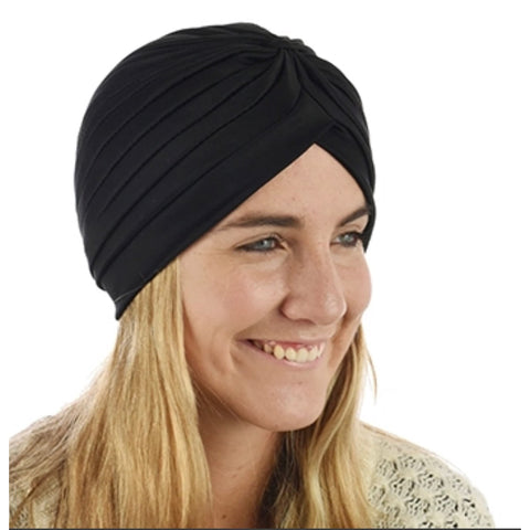 Womens Black Turban Cancer Chemo Hair Loss Cap Women Muslim Hijab Head Scarf Cap
