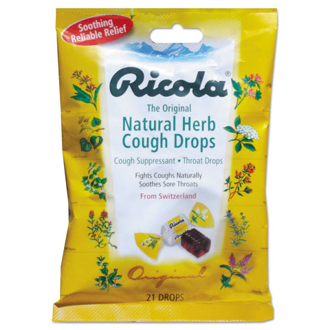 Ricola 7776 Cough Drops, Natural Herb, 21 Drops/Bag