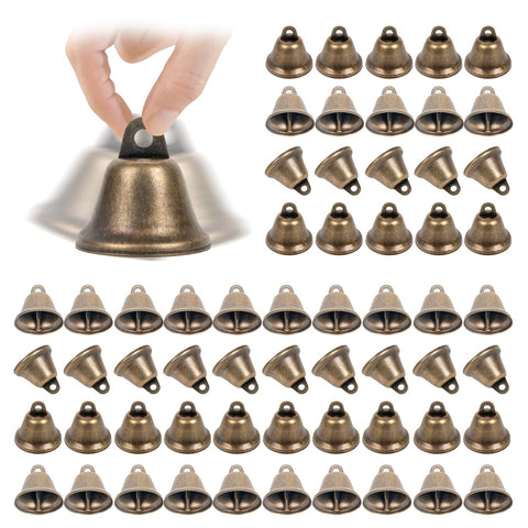 60PCS vintage bronze bells,bells for crafts, small jingle bell