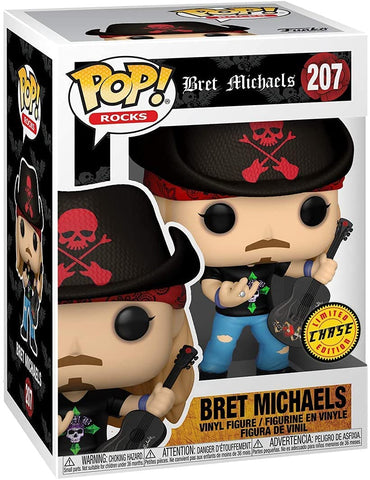 Funko Bret Michaels Chase Edition Pop #207 Pop Rocks Vinyl Figure (Includes Compatible Ecotek Protector Case)