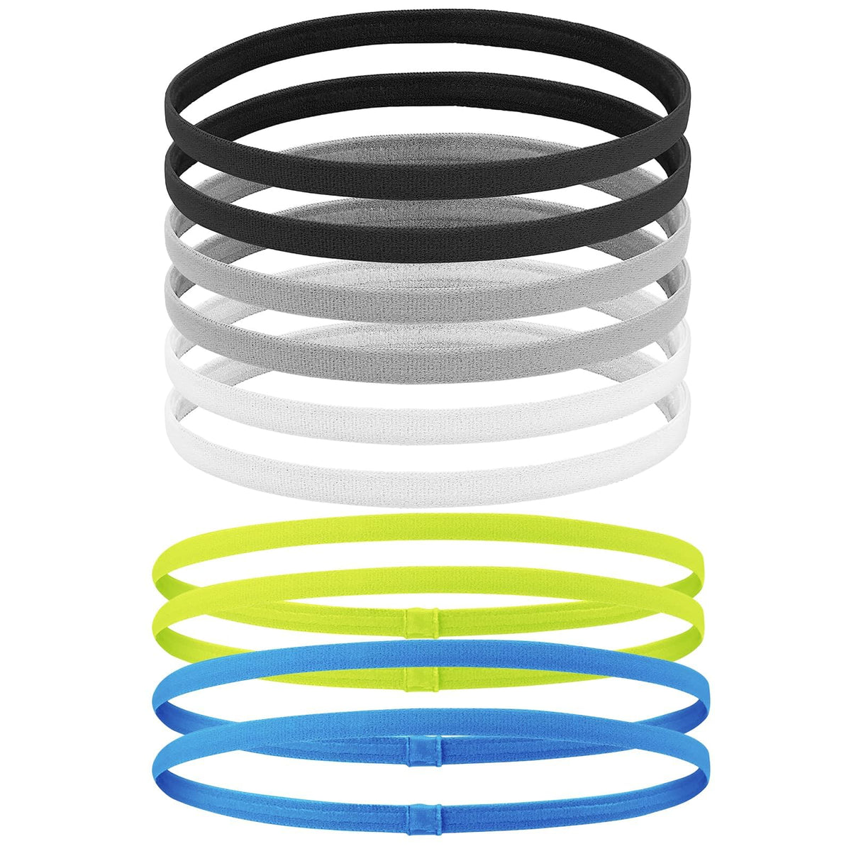 10 Pcs Boys Headband for Kids, Sports Headband for Boys,Men Women Elastic Sports Hairbands Non Slip Thin Headbands Sport Hair Band for Football Running Yoga Workout (Multicolour)