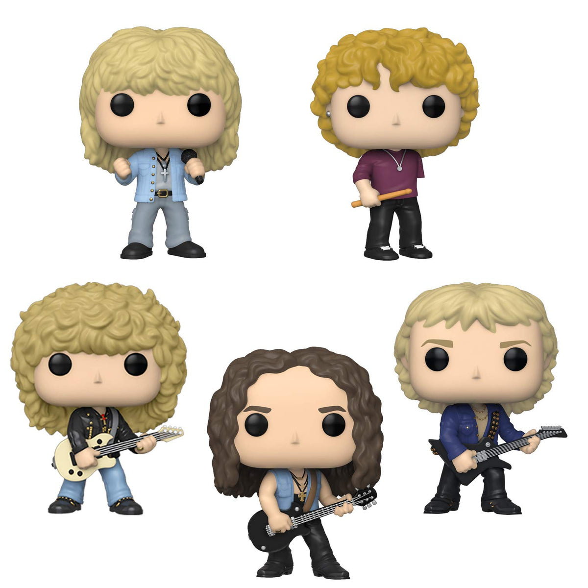 Funko Rocks Bundle of 5: Def Leppard - Joe Elliott, Rick Allen, Rick Savage, Phil Collen and Vivian Campbell