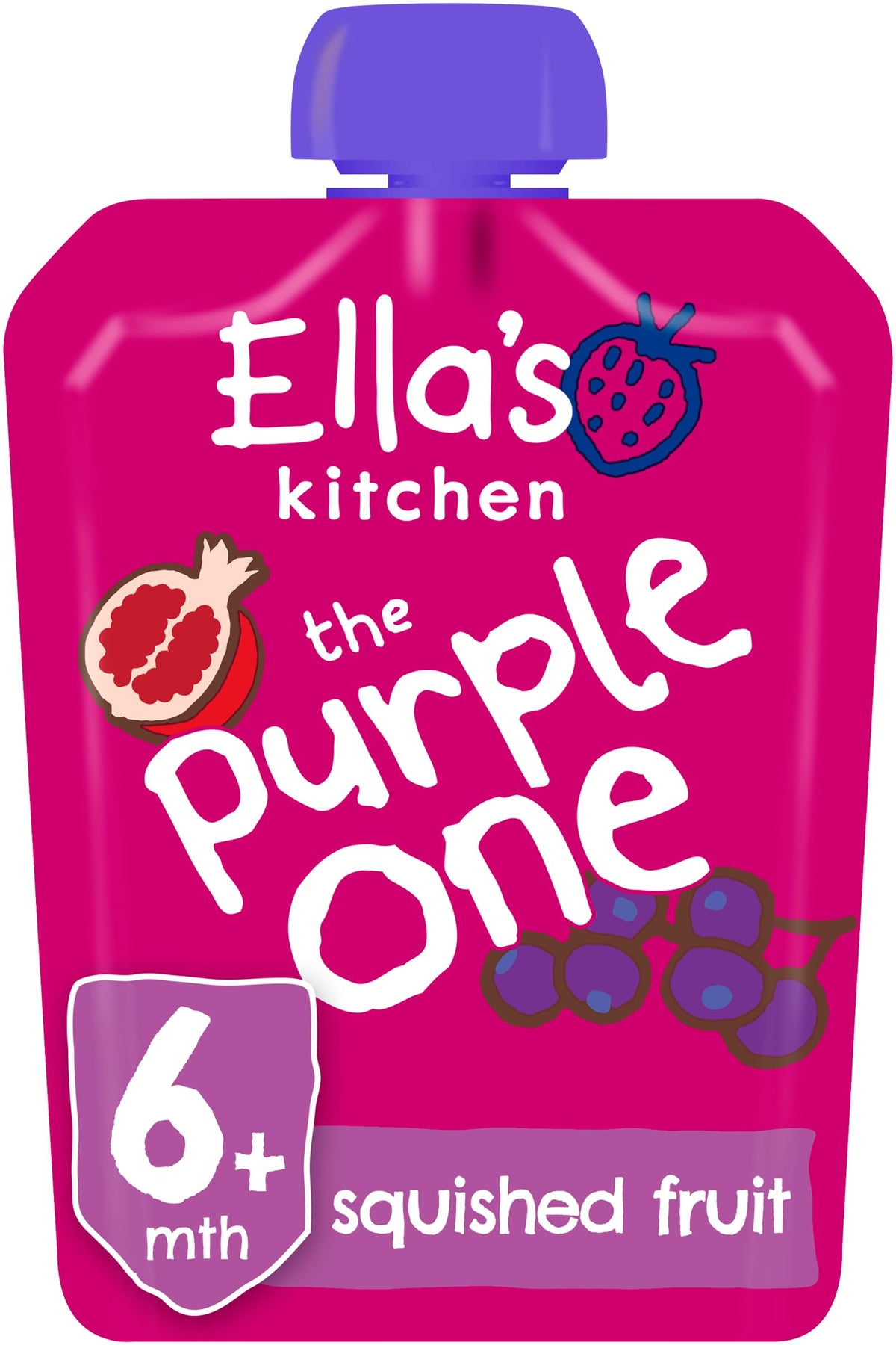 Ella's Kitchen The Purple One Organic Smoothie Fruits, 90g (Pack of 12)