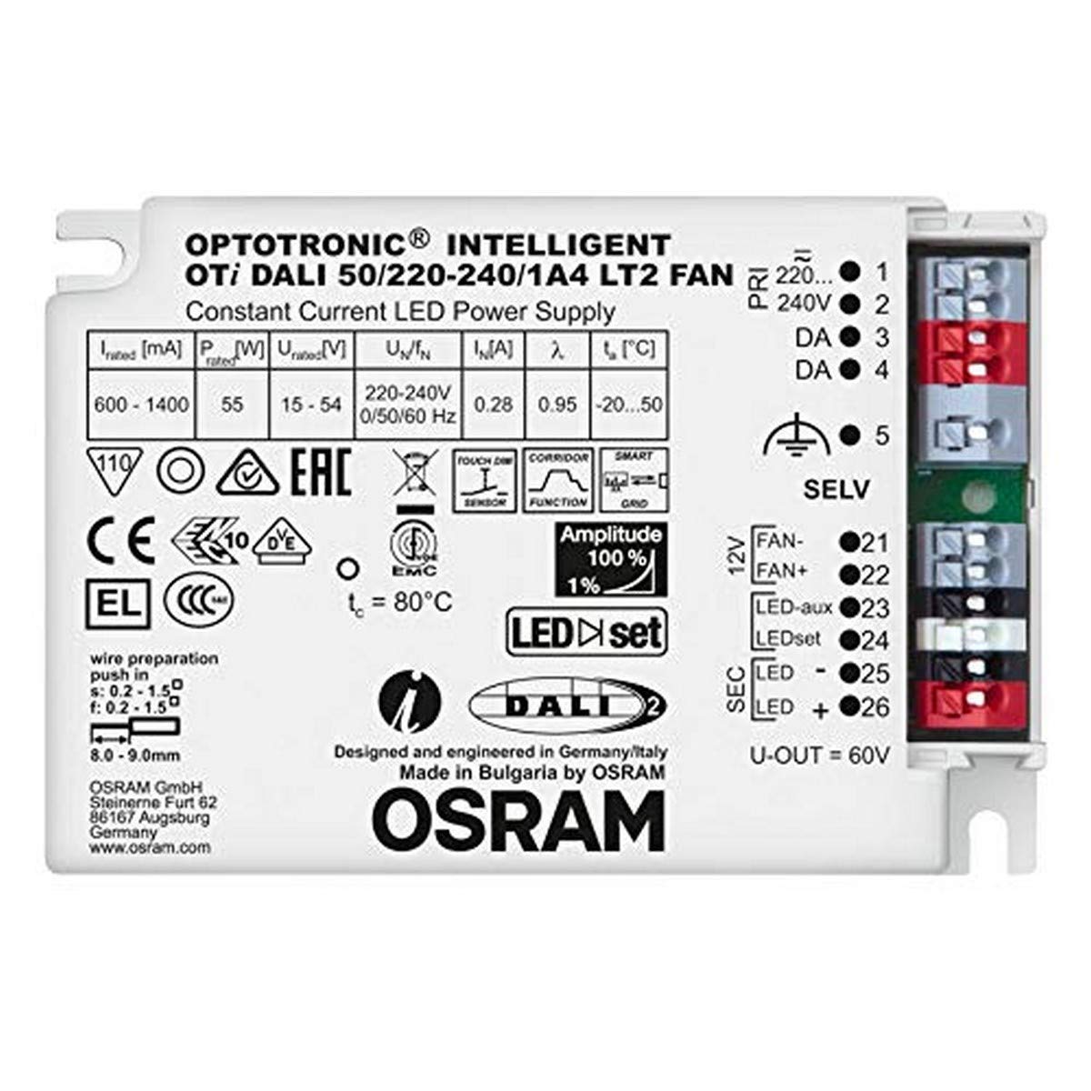 OTI DALI 50/220-240/1A4LT2FANDIMVS20 OSRAM