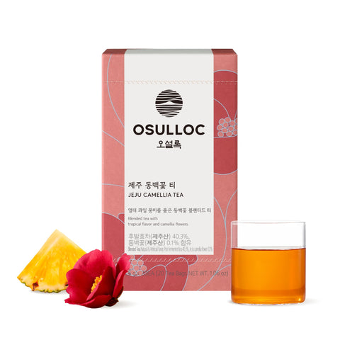 Osulloc Camellia Flower Tea (Tropical fruity flavors), Premium Blended Tea from Jeju, Tea Bag Series 20 count, 1.06 oz, 30g